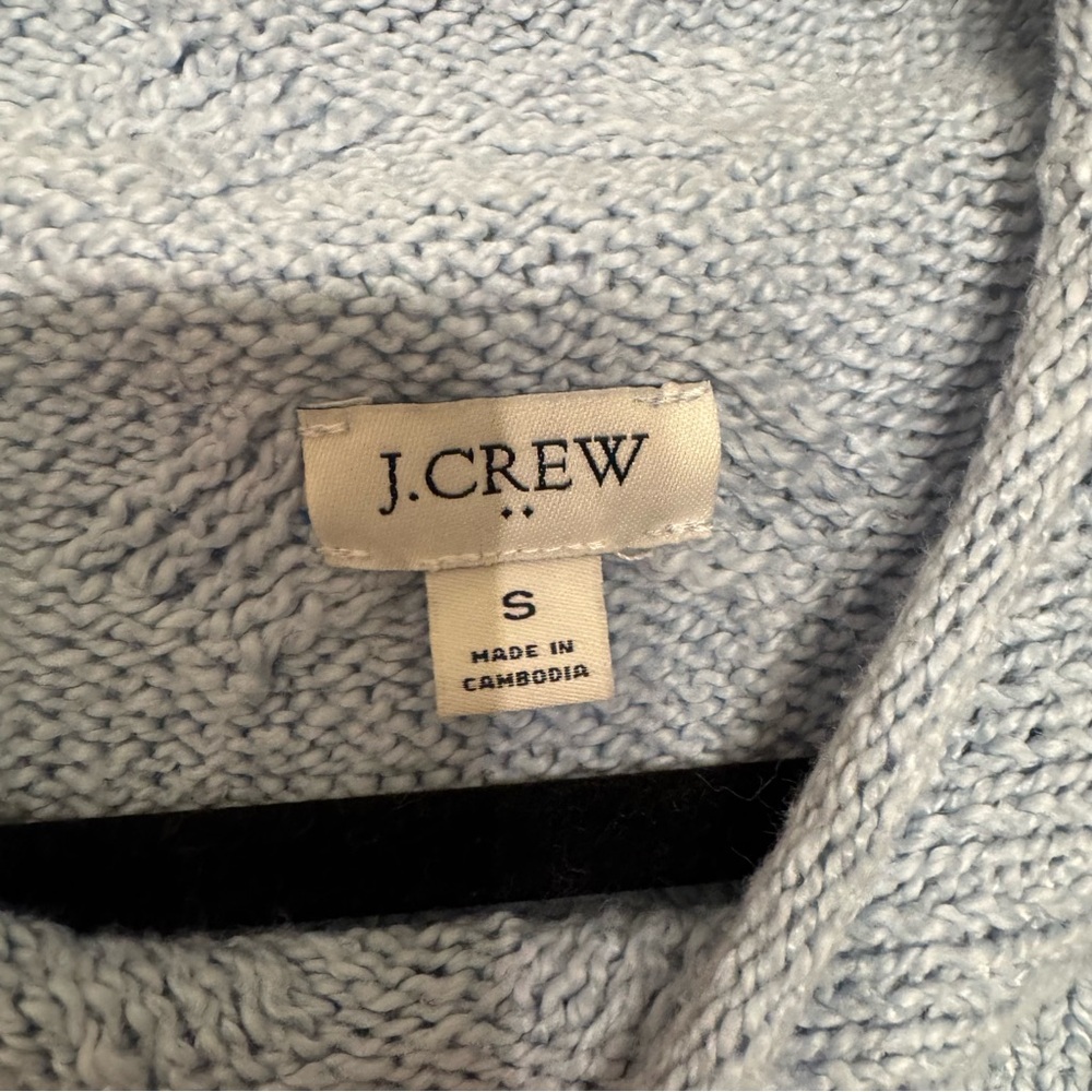 J Crew Cable Knit Sweater in Light Blue - Picture 2 of 3